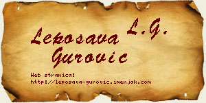 Leposava Gurović vizit kartica